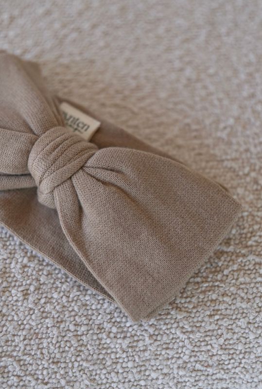 First pannebånd med sløyfe - taupe