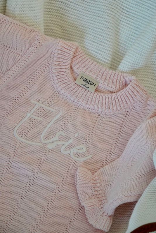 Tiny frill romper - pastel pink