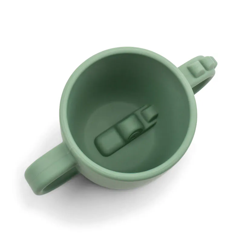 Kopp med 2 håndtak croco - green