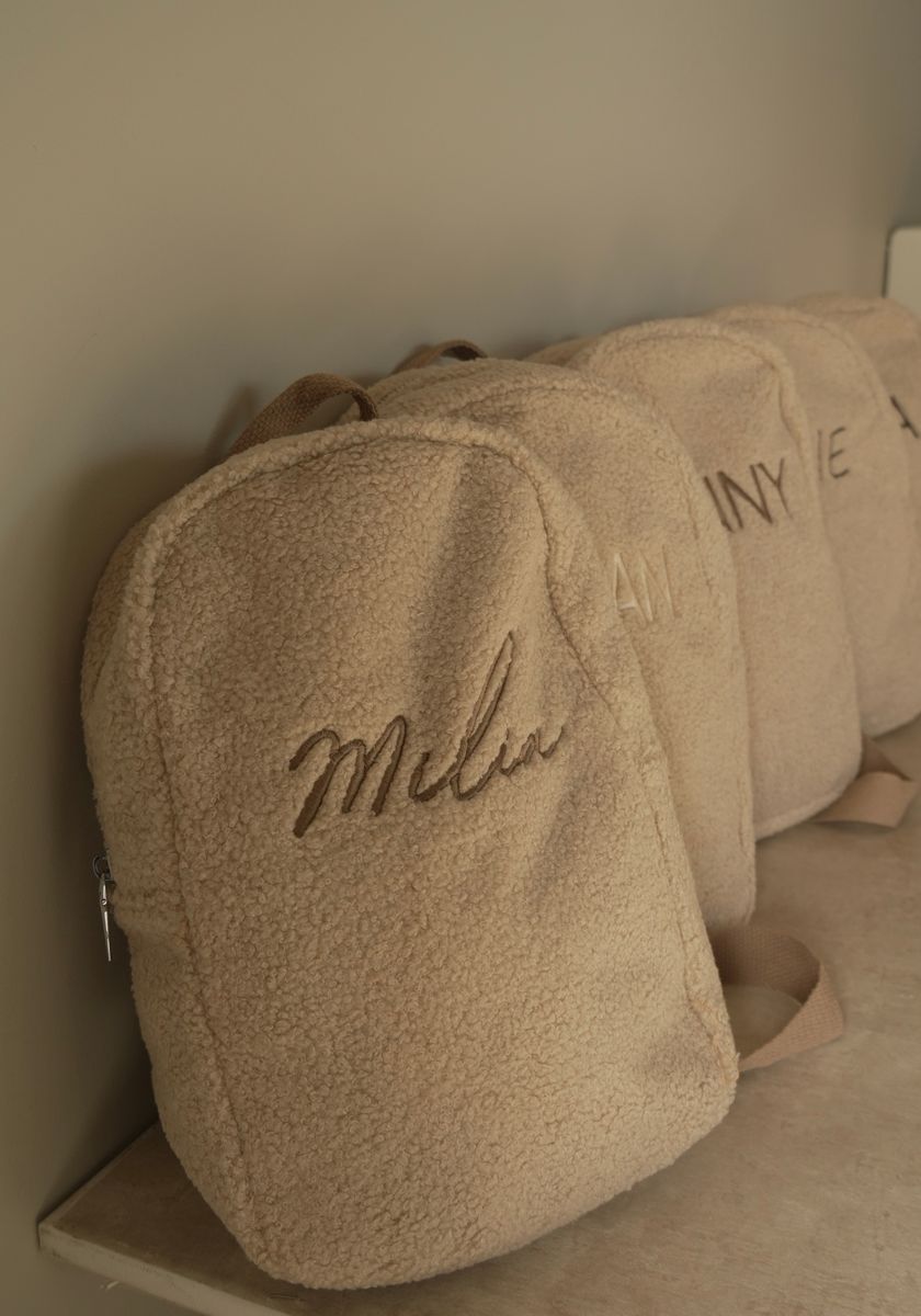 Teddy ryggsekk barn - light beige