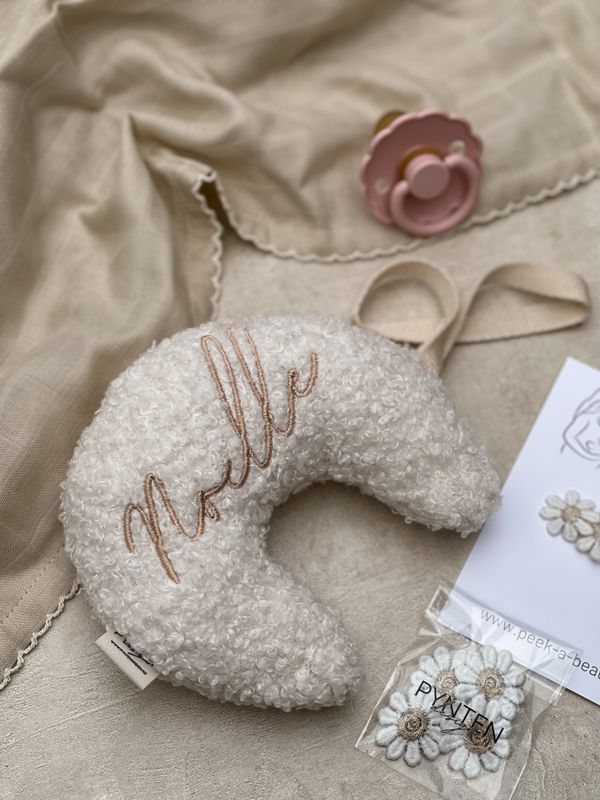 Bouclé smokkekos - moon cream