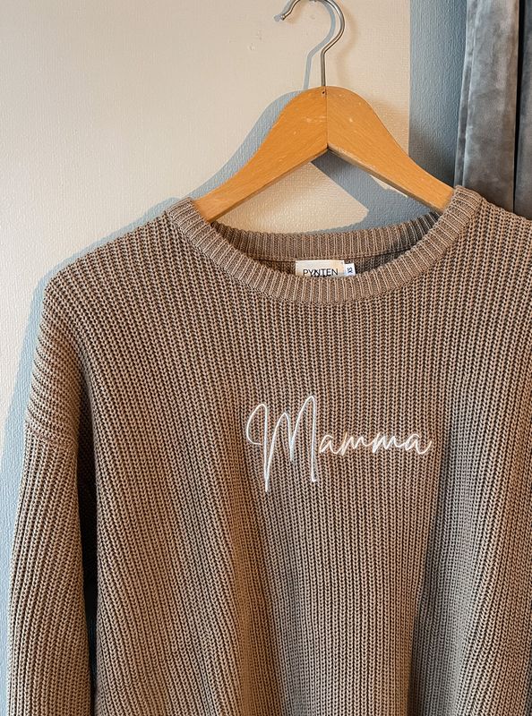 Knit genser voksen - taupe