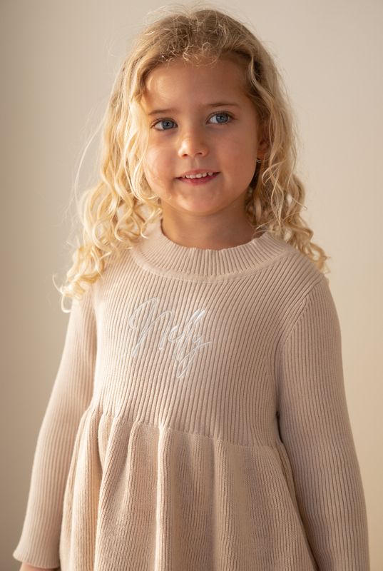 Aura Knit kjole - sand