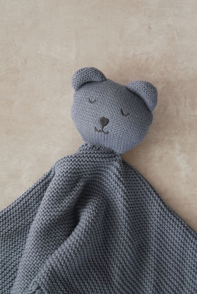 Soft koseklut bamse - blue shadow