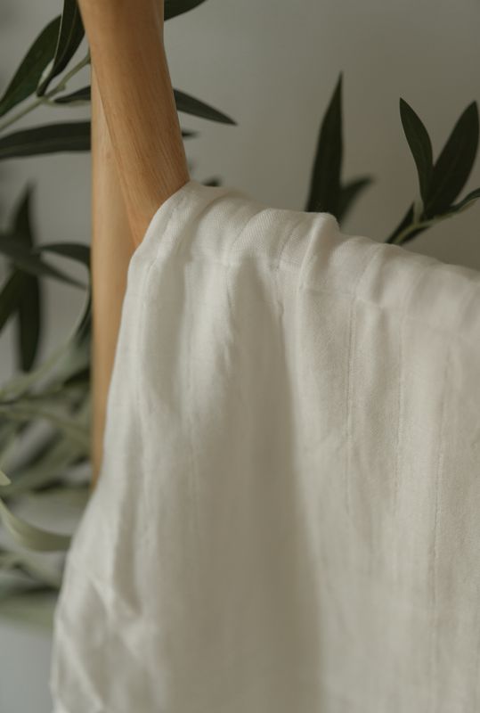 Bamboo babyteppe musselin - white