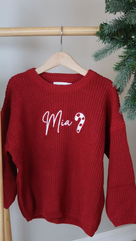 Knit genser - cranberry