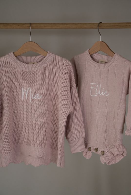 Knit Belle genser - pink mist