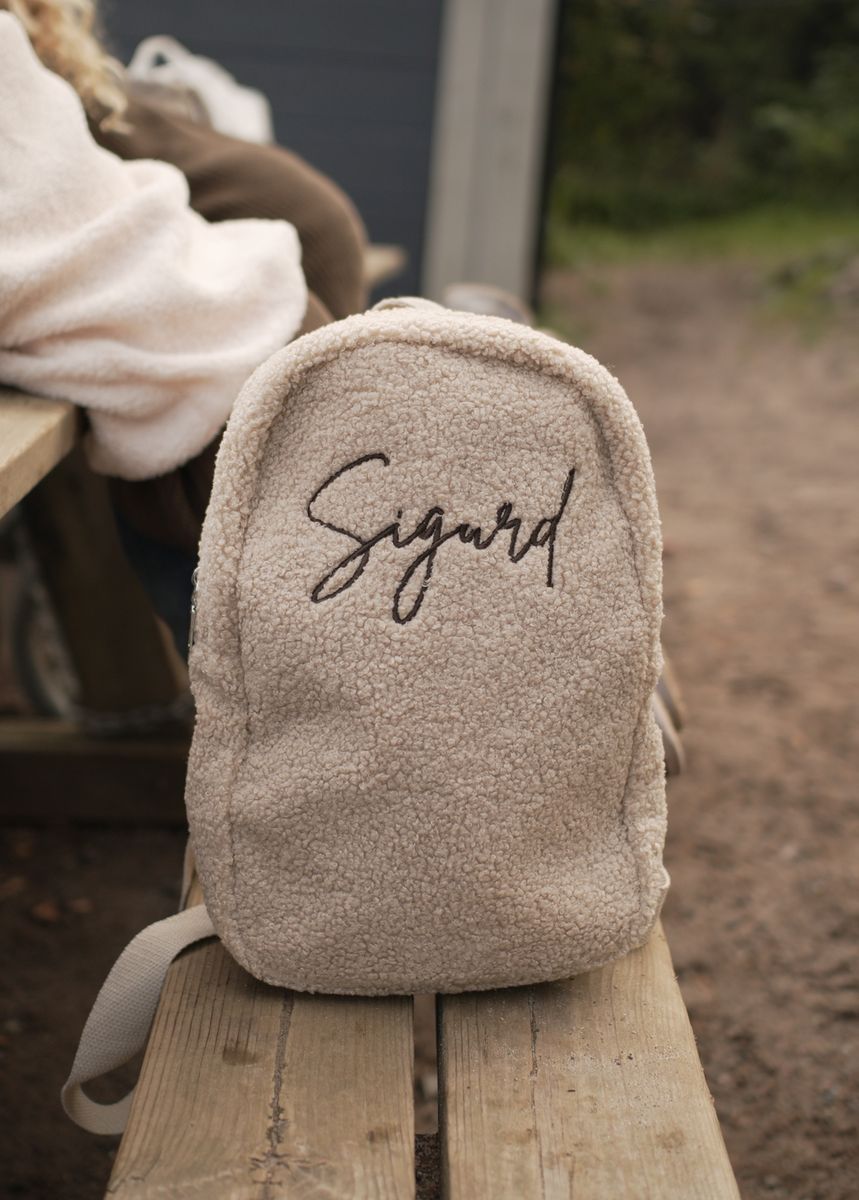 Teddy ryggsekk barn - light beige