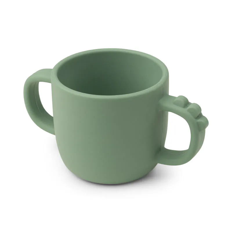 Kopp med 2 håndtak croco - green