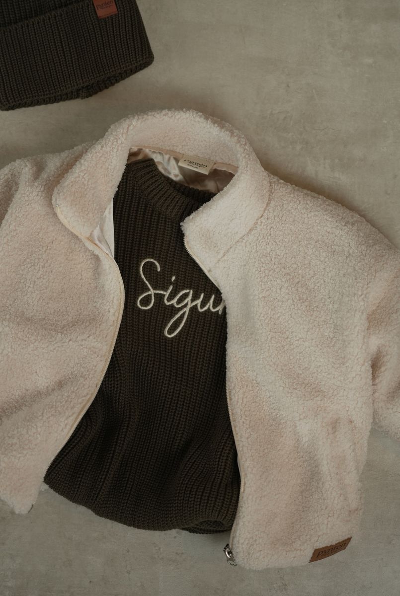 Cloud teddy jakke - cream