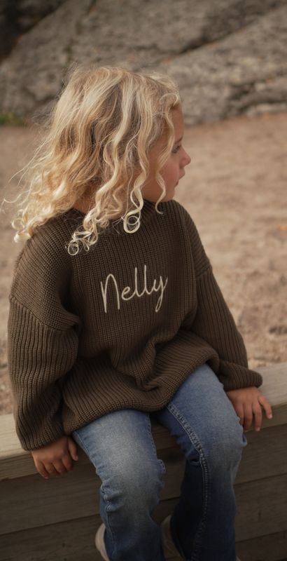 Knit genser barn - brown
