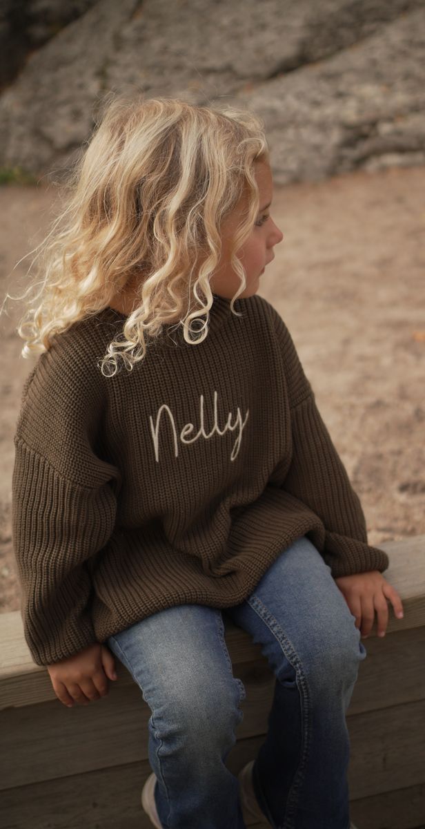 Knit genser barn - brown