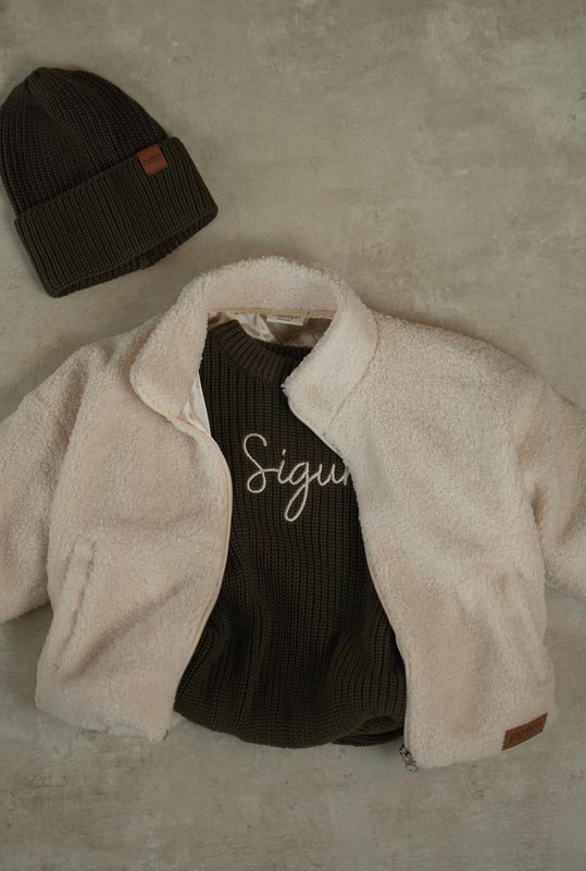 Cloud teddy jakke - cream