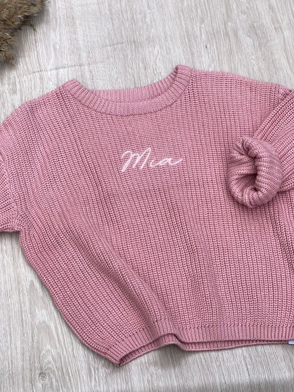 Knit genser barn - rose