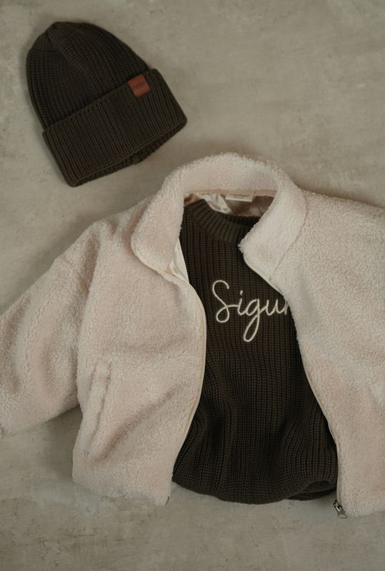 Knit lue - brown