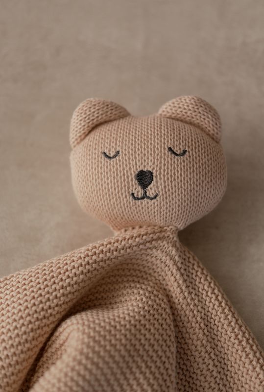 Soft koseklut bamse - desert beige