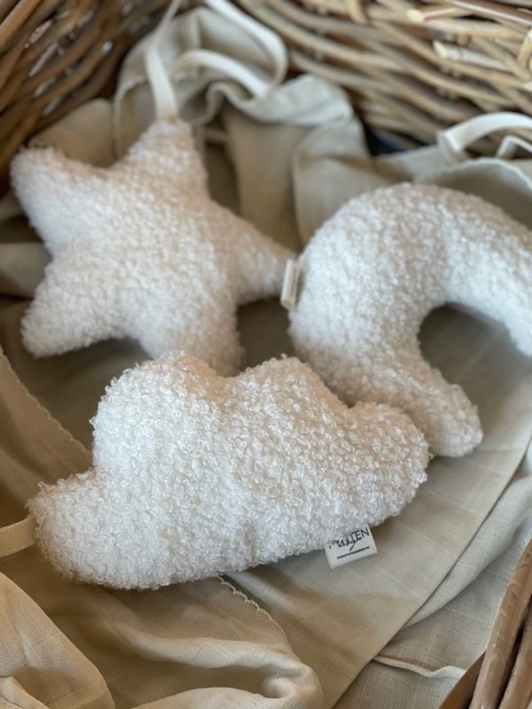 Bouclé smokkekos - cloud cream