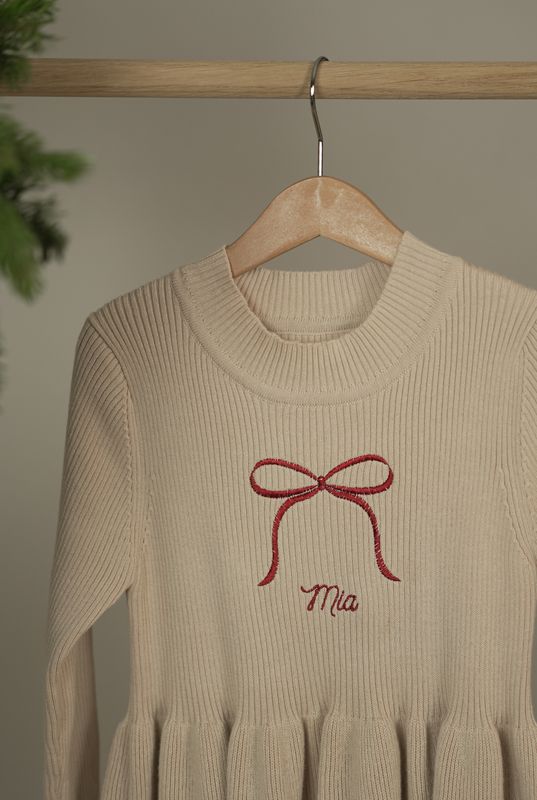 Aura Knit kjole - sand