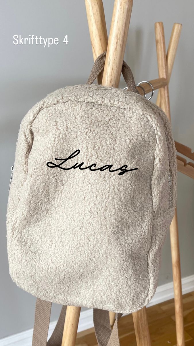 Teddy ryggsekk barn - light beige
