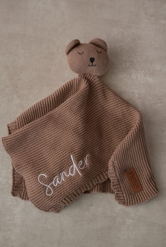 Soft koseklut bamse - warm mocha