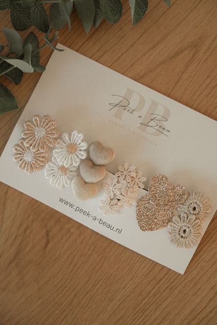 Hovedbilde Hårspenner 6 pk - beige delight
