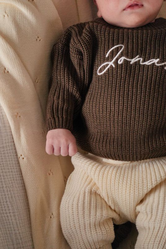 Knit genser barn - brown