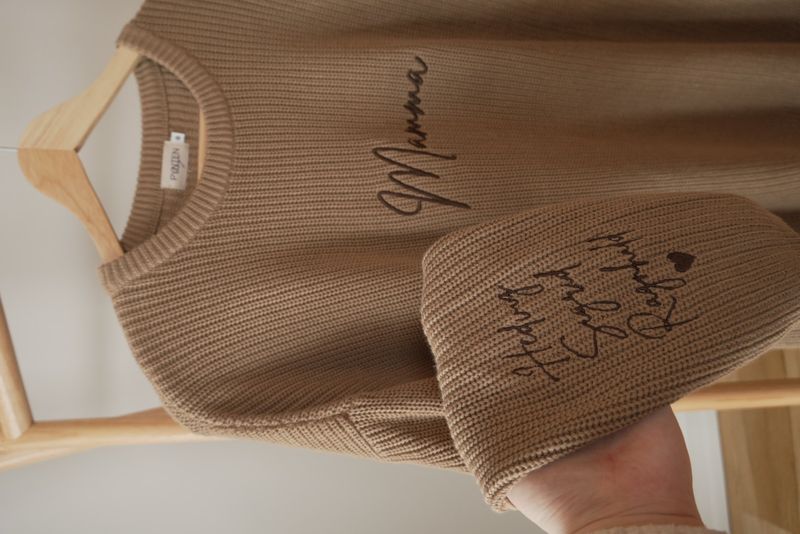 Knit genser voksen - taupe