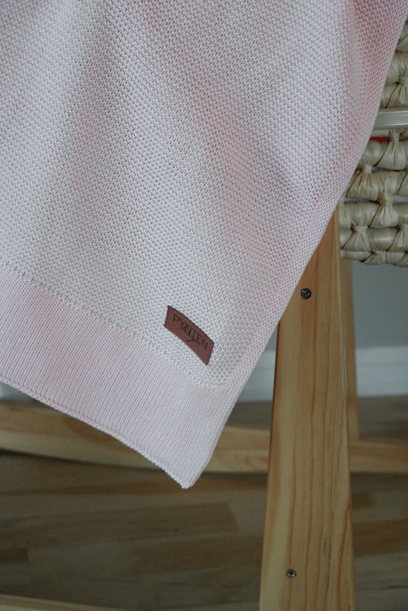 Rille babyteppe - baby pink